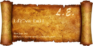 Léva Emil névjegykártya