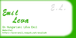 emil leva business card